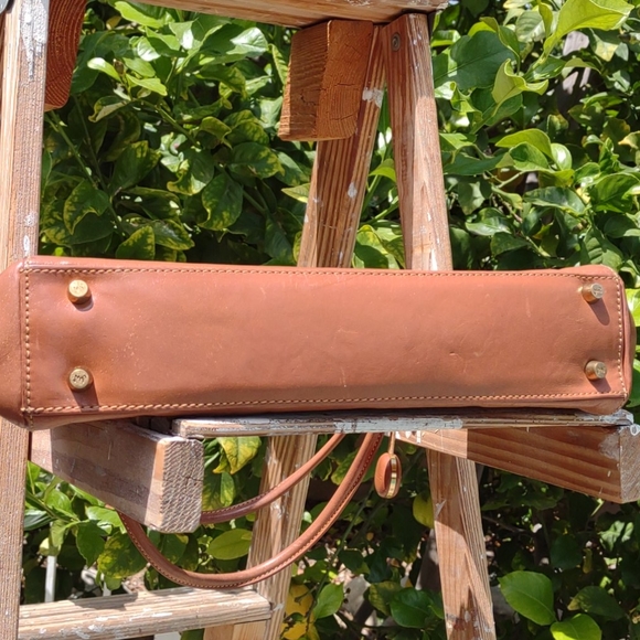 Monsac Tote Handbag Medium Brown Excellent - Picture 4 of 8